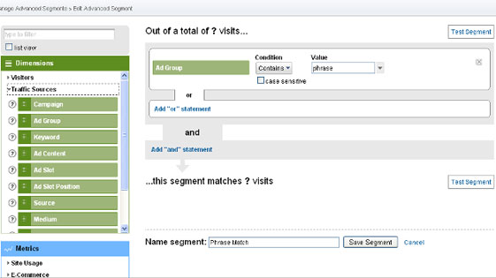 Segment by Match Type