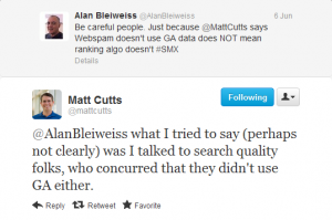 Matt Cutts Google Analytics