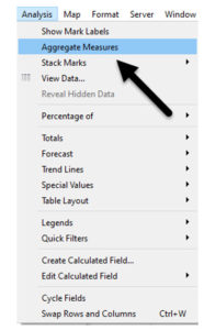 data aggregation tableau