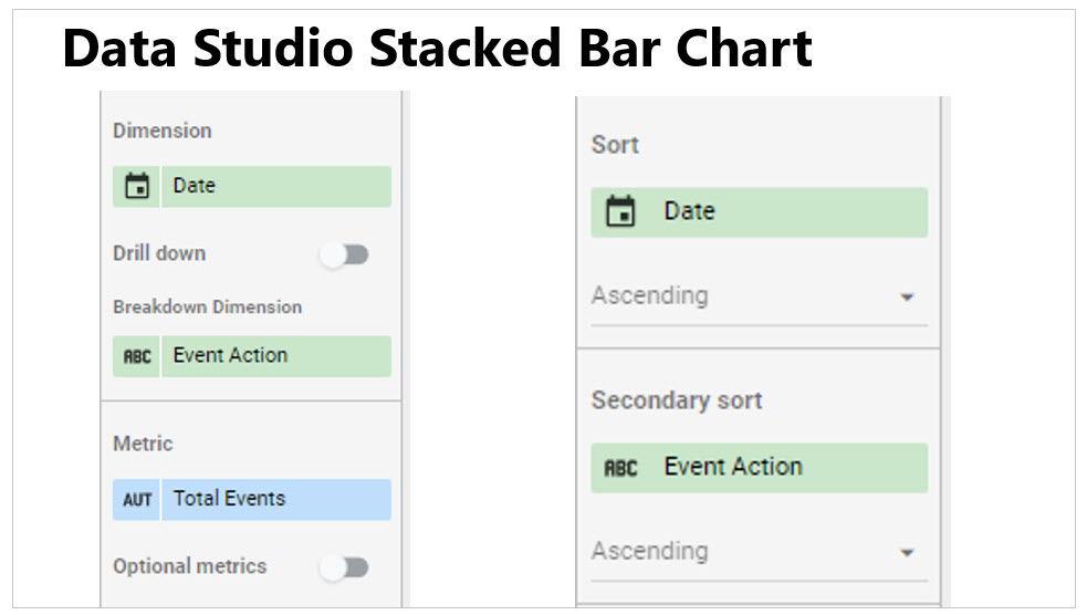 data studio chart settings