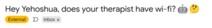 email subject line